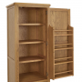 Cotswold Rustic Smoked Oak Single Kitchen Larder Pantry Cupboard