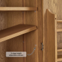 Cotswold Rustic Smoked Oak Single Kitchen Larder Pantry Cupboard