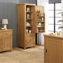 Cotswold Rustic Smoked Oak Single Kitchen Larder Pantry Cupboard