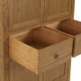 Cotswold Rustic Smoked Oak Double Kitchen Larder Pantry Cupboard