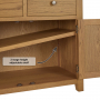 Cotswold Rustic Smoked Oak Double Kitchen Larder Pantry Cupboard