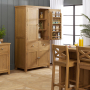 Cotswold Rustic Smoked Oak Double Kitchen Larder Pantry Cupboard