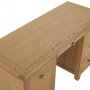 Cotswold Rustic Smoked Oak Large Twin Pedestal Desk