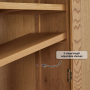 Cotswold Rustic Smoked Oak Single Hallway Coat & Shoe Cupboard