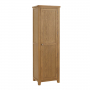 Cotswold Rustic Smoked Oak Single Hallway Coat & Shoe Cupboard