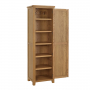 Cotswold Rustic Smoked Oak Single Hallway Coat & Shoe Cupboard