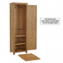 Cotswold Rustic Smoked Oak Single Hallway Coat & Shoe Cupboard