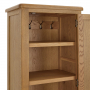 Cotswold Rustic Smoked Oak Single Hallway Coat & Shoe Cupboard