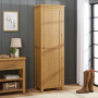 Cotswold Rustic Smoked Oak Single Hallway Coat & Shoe Cupboard