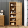 Cotswold Rustic Smoked Oak Single Shaker Kitchen Pantry Cupboard