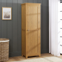 Cotswold Rustic Smoked Oak Single Shaker Linen Cupboard