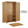 Cotswold Rustic Smoked Oak Double Hallway Coat & Shoe Cupboard