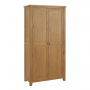 Cotswold Rustic Smoked Oak Double Shaker Linen Cupboard