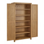 Cotswold Rustic Smoked Oak Double Hallway Coat & Shoe Cupboard