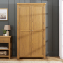 Cotswold Rustic Smoked Oak Double Hallway Coat & Shoe Cupboard