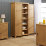 Cotswold Rustic Smoked Oak Double Shaker Kitchen Pantry Cupboard