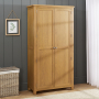 Cotswold Rustic Smoked Oak Double Shaker Linen Cupboard