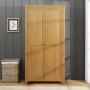 Cotswold Rustic Smoked Oak Double Shaker Linen Cupboard