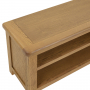 Cotswold Rustic Smoked Oak Shoe Storage Bench