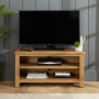 Cotswold Rustic Smoked Oak Small TV Unit – Up to 50” TV Size