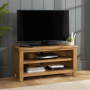 Cotswold Rustic Smoked Oak Small TV Unit – Up to 50” TV Size