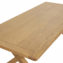 Cotswold Rustic Smoked Oak 2.2m Cross Leg Dining Table – 8 Seater