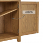 Cotswold Rustic Smoked Oak Tall Narrow Bookcase with 1 Door Cupboard