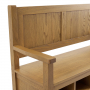 Cotswold Rustic Smoked Oak Monks Hallway Bench with Shoe Storage