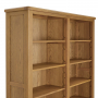 Cotswold Rustic Smoked Oak Grand Double Library Bookcase with 2 Drawers