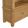 Cotswold Rustic Smoked Oak Grand Double Library Bookcase with 2 Drawers