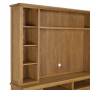 Cotswold Rustic Smoked Oak XXL Widescreen TV Media Storage Wall Unit - Up to 60" TV Size