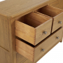 Cotswold Rustic Smoked Oak Extra Large Jumbo 10 Drawer Chest