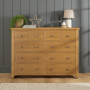 Cotswold Rustic Smoked Oak Extra Large Jumbo 10 Drawer Chest