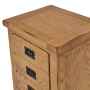 Rustic Oak 3 Drawer Bedside