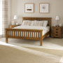 Rustic Solid Oak 6ft Super King Size Bed