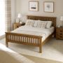 Rustic Solid Oak 6ft Super King Size Bed