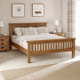 Rustic Solid Oak 4ft 6in Double Bed