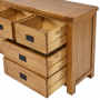 Rustic Oak Large Wide 7 Drawer 3 over 4 Chest of Drawers