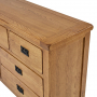 Rustic Oak Large Wide 7 Drawer 3 over 4 Chest of Drawers