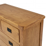 Rustic Oak 2 over 3 Drawer Chest of Drawers