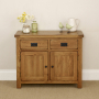 Rustic Oak 2 Drawer 2 Door Medium Sideboard