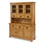 Rustic Oak Large Glazed Dresser and Sideboard