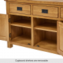 Rustic Oak Large Glazed Dresser and Sideboard