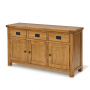 Rustic Oak Large 3 Door 3 Drawer Sideboard