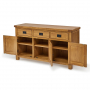 Rustic Oak Large 3 Door 3 Drawer Sideboard