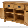 Rustic Oak Large 3 Door 3 Drawer Sideboard