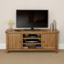 Rustic Oak Widescreen TV Unit Cabinet - Up to 60" TV Size