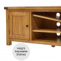 Rustic Oak Widescreen TV Unit Cabinet - Up to 60" TV Size