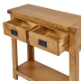 Rustic Oak 2 Drawer Hall Table