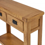 Rustic Oak 2 Drawer Hall Table